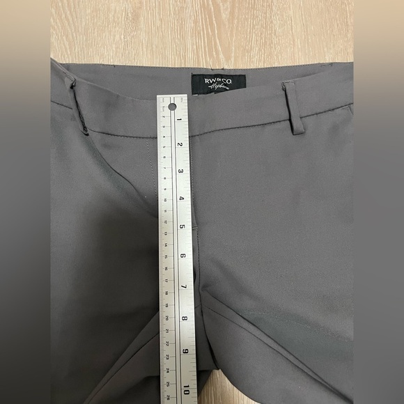 RW&Co Hepburn Grey Trousers Straight Slim Leg Pants - Picture 8 of 10